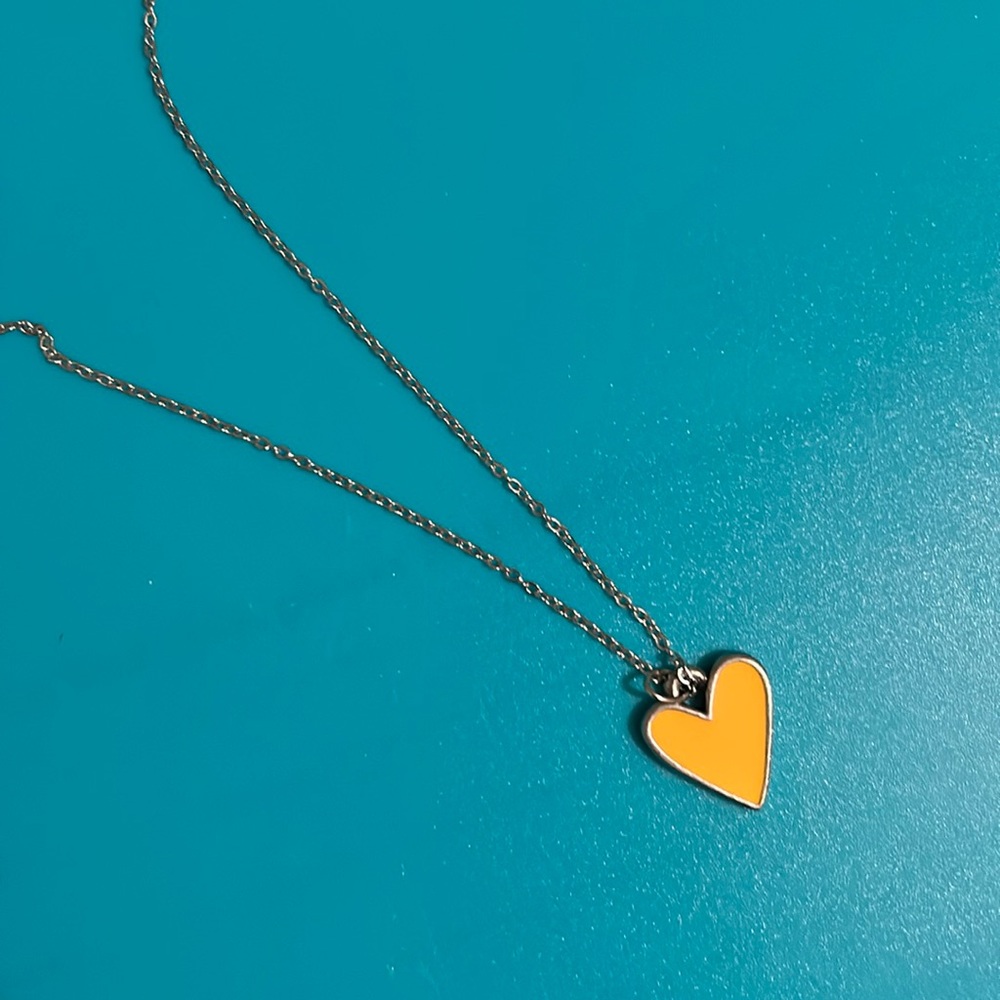 Sterling silver 16” necklace with heart pendant